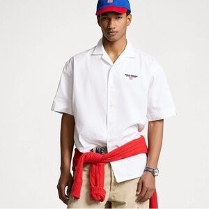 Ralph Lauren Mens Big Fit Polo Sport Chino Camp Shirt Size XL NEW